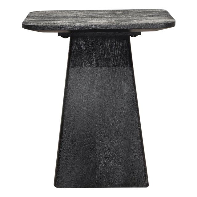 Matthew Izzo Home Noche Darkest Brown Mango Wood Side Table For Sale