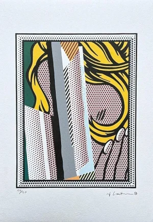 After Roy Lichtenstein, "Reflection on Hair", 1990s, Silk-Screen