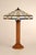 Late 20th Century Stickley Mission Collection Table Lamp With Leaded Glass Shade For Sale - Image 10 of 18