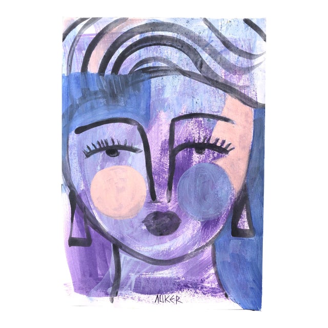 Contemporary Painting on Paper by CL Auker, “New Wave” For Sale