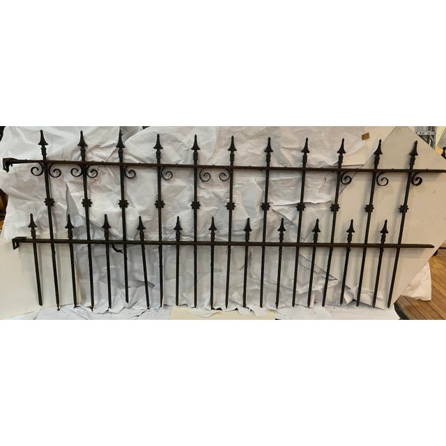 Rustic Late 19th Century Rustic Wrought Iron Fence / Gate From Kingston New York For Sale - Image 3 of 13