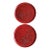 Mid 20th Century Japanese Kamakura-Bori Carved Lacquer Trays - Pair For Sale
