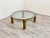 Beautiful brass coffee table with glass top in good vintage condition, maybe manufactured by Mastercraft.