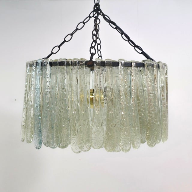 Mid-Century Brutalist Multicolor Glass Chandelier, 1970s For Sale - Image 12 of 12