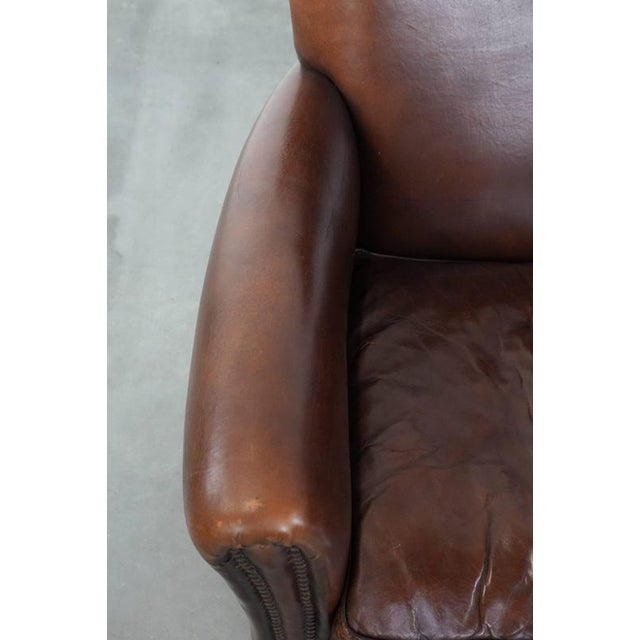 Animal Skin Vintage Sheepskin Club Chairs, Set of 2 For Sale - Image 7 of 18