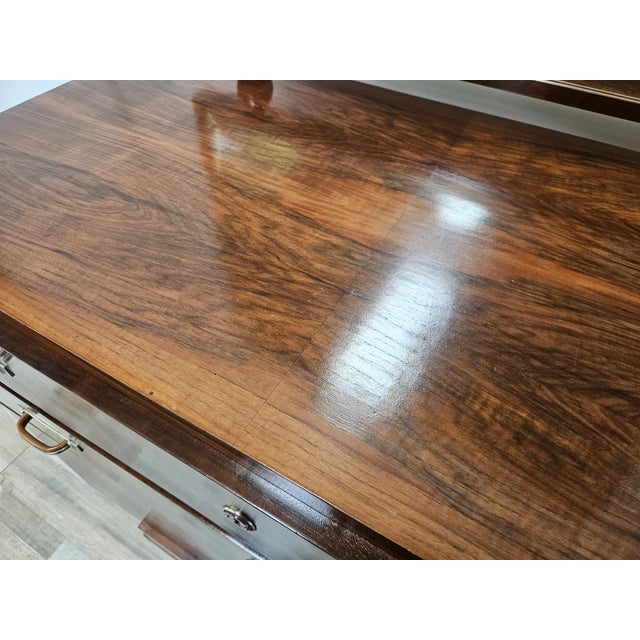 Art Deco Walnut Burl Sideboard with Mirror, 1940 For Sale - Image 10 of 18