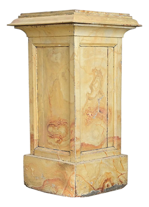 French 19th Century Faux Marble Painted Pedestal