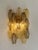 Contemporary Amber and Fumè “Poliedri” Murano Glass Wall Sconce in Venini Style For Sale - Image 6 of 7