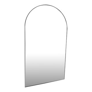 Renwil Arched Floor Mirror – Black Iron Frame – Architectural Modern For Sale