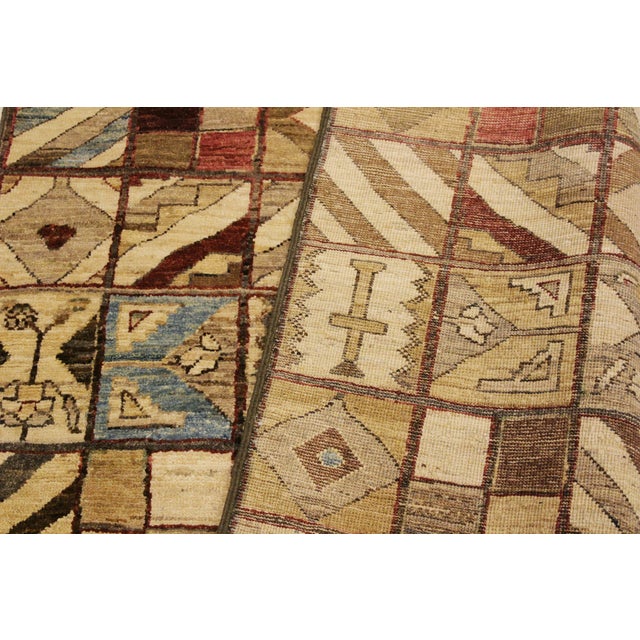 Brown Boho Chic Gabbeh Brown/Green Wool Rug - 3'11'' X 5'7'' For Sale - Image 8 of 10