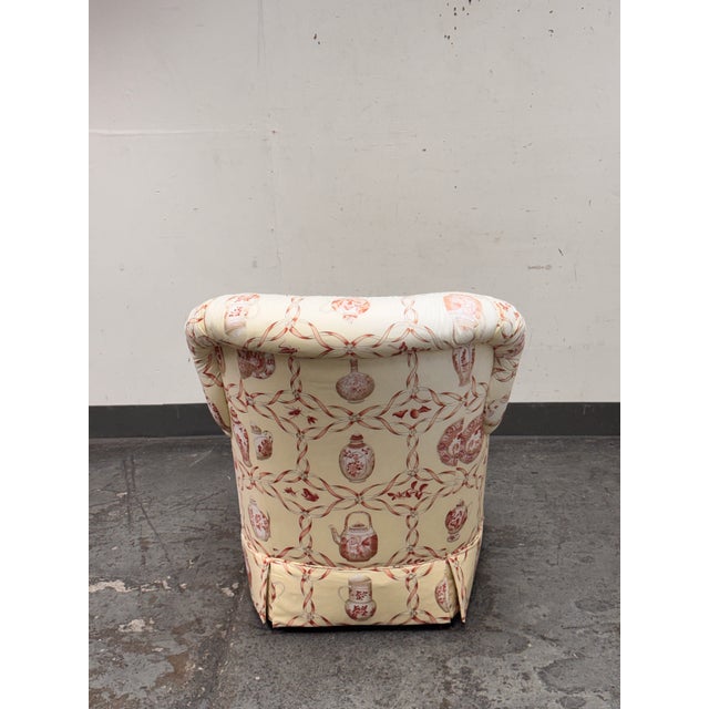 2010s Sherrill Furniture Tufted Lounge Arm Chair For Sale - Image 5 of 12