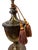 Vintage Stiffel Brass Trophy Lamp With Red and Gold Tassels For Sale - Image 10 of 12