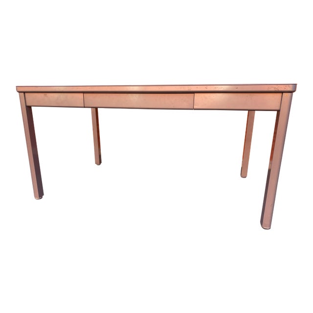Vintage Mid-Century Modern Steelcase Metal Writing Desk For Sale