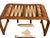Hollywood Regency Vintage Pencil Reed Natural Bamboo Game Table With Stools Set For Sale - Image 3 of 11