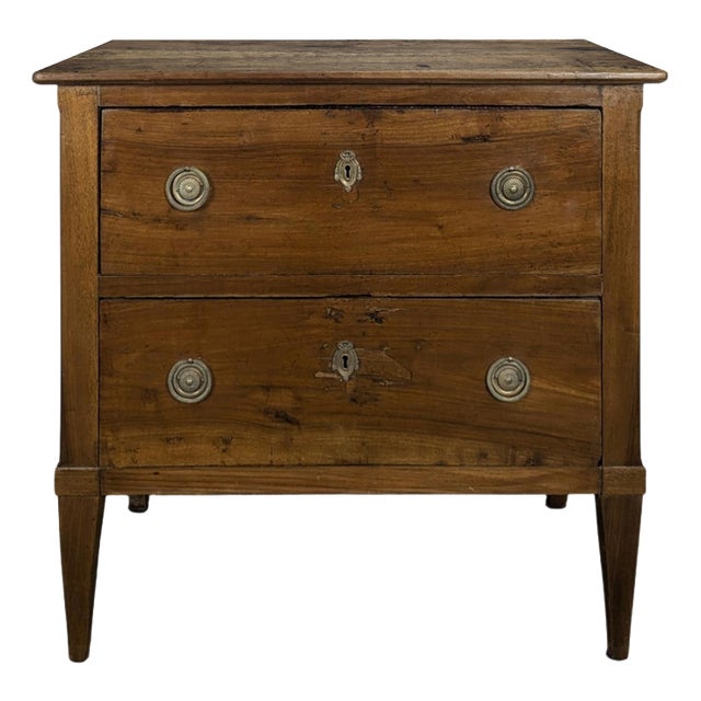 Small Directoire-Style Walnut Chest of Drawers For Sale