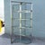 Metal Postmodern Sculpted Brushed Metal Etagere/Bookshelf With Tear Drop Glass Shelves For Sale - Image 7 of 12