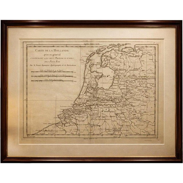The Netherlands Seven United Provinces Map by Bonne, 1780 For Sale - Image 10 of 10