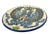 A hand painted blue, white and yellow decorative plate depicting the double-headed eagle, a favored imperial symbol of...