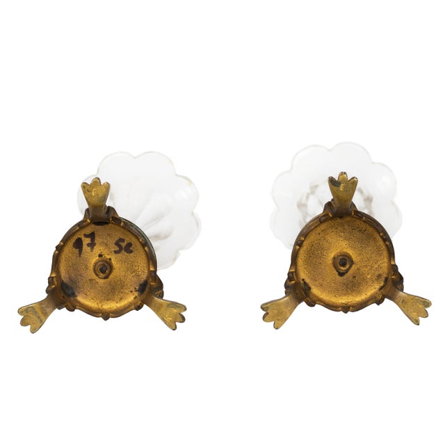 Traditional Late 19th Century French Gilt Bronze and Champlevé Enamel Trumpet Vases, Set of 2 For Sale - Image 3 of 7