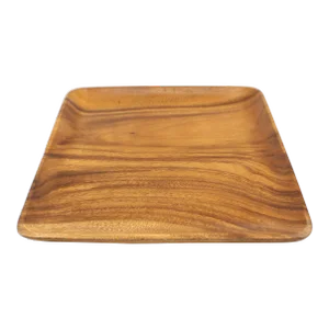 Mid 20th Century Monkey Pod Square Dish Tray