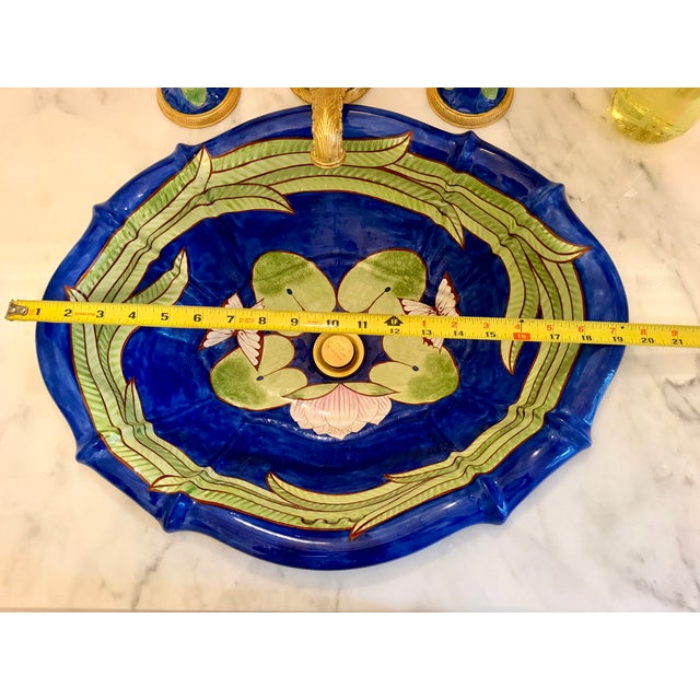 Traditional Italian Hand Painted Sink For Sale - Image 3 of 7