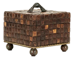 Vintage Coconut Shell Box