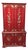 Red Lacquer Cabinet with Interior Drawers and Shelves, 1960 For Sale