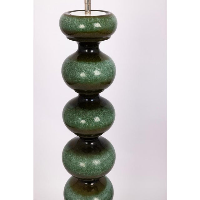 Large Green Ceramic Floor Lamp from Kaiser Leuchten, Germany, 1970s For Sale - Image 6 of 13