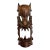 Asian Carved Wood Demon Mask Wall Sculpture Hanging For Sale