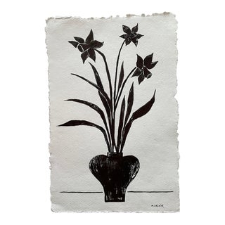 Michele Zuzalek Original Modern Botanical Drawing “Études Botanique 13” For Sale