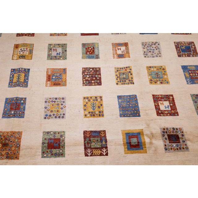 Contemporary Gabbeh Rug 6'8'' X 9'11'' For Sale - Image 4 of 9