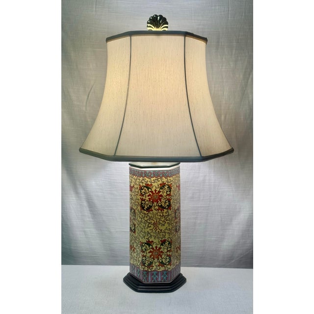 Elevate your home décor with this stunning antique Chinese porcelain table lamp, a true gem from the Yongzheng period of...