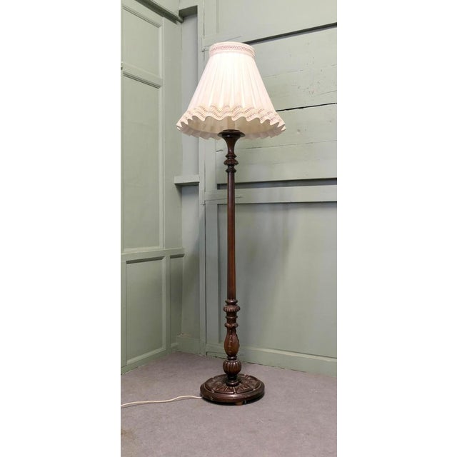 Edwardian Carved Floor Lamp, 1900s For Sale - Image 3 of 8