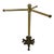 American Three Armed Brass & Bronze Jewelry Stand, Mid 20th Century For Sale
