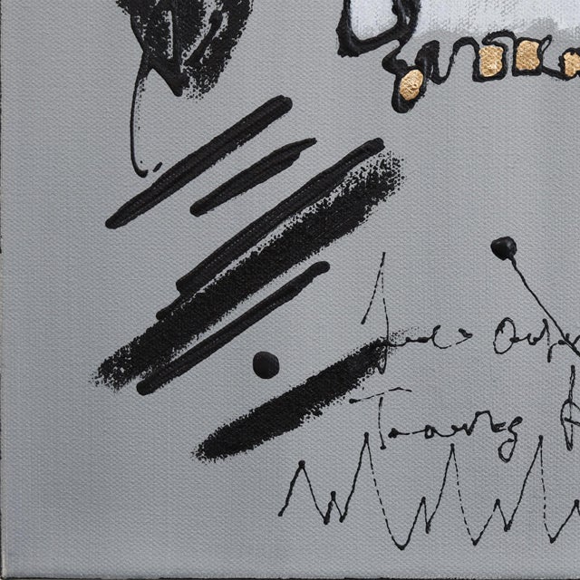 2020s The Mechanics of Man - Abstract Figurative Mixed Media Skull Artwork on Canvas by Soren Grau For Sale - Image 5 of 9