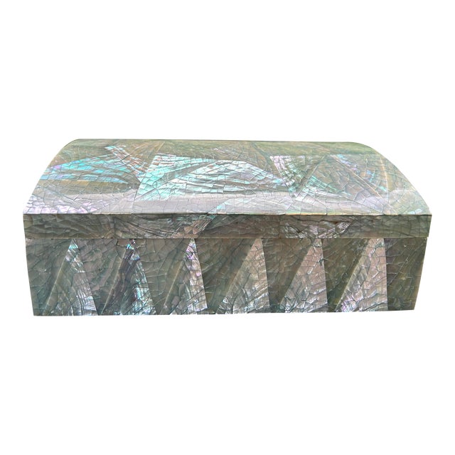 1970s Hollywood Regency Decorative Abalone Box For Sale