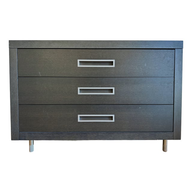 Ligne Roset Cineline Dark Gray Wood Dresser For Sale