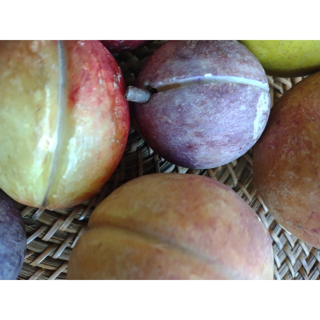 1960s Lot of 10 Vintage Italian Alabaster Stone Fruit - Set of 10 For Sale - Image 9 of 9