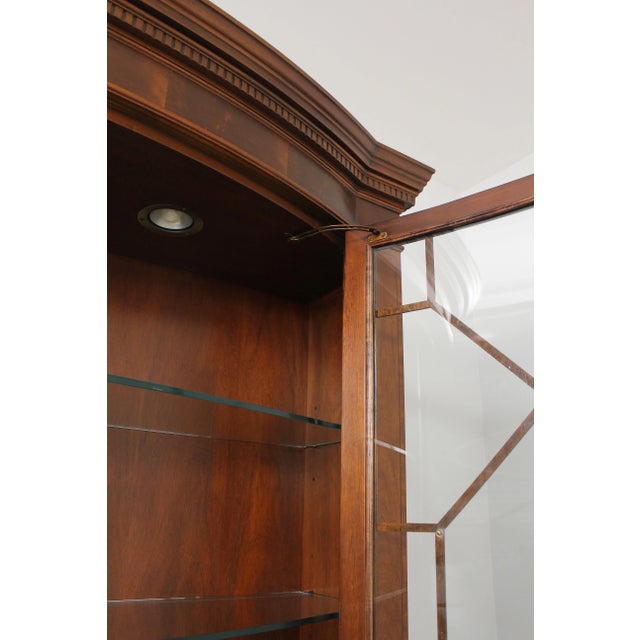 Baker Large Mahogany Bow Glass China Cabinet For Sale In Philadelphia - Image 6 of 12