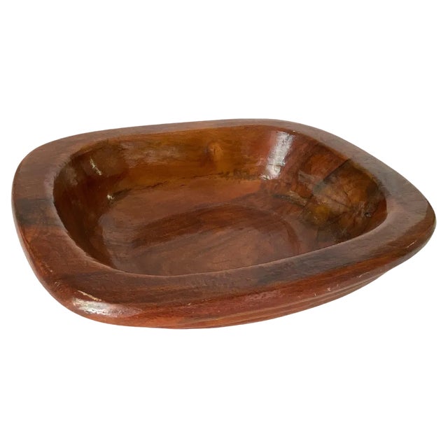 Minimalist Brown Vide Poche in Wood, France, 1960 For Sale