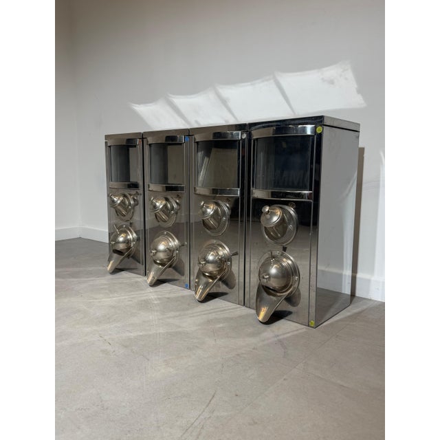 Silver Industrial Coffee Silos in Stainless Steel, Set of 4 For Sale - Image 8 of 8