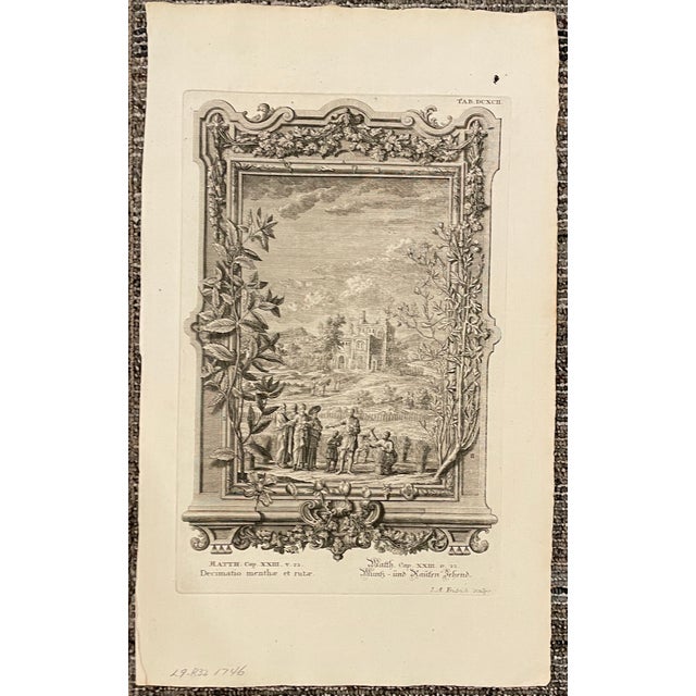 Very nice antique almost 300 year old print on paper by Johann Jakob Scheuchzer (1672–1733). The subject is Matthew...