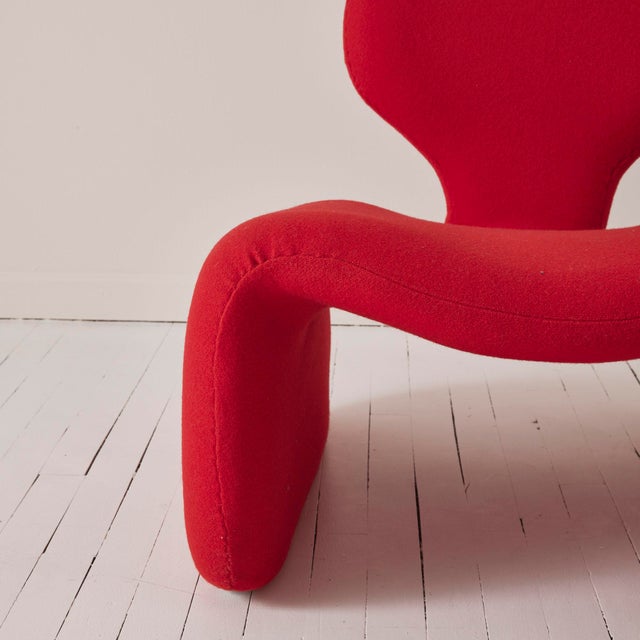 Airborne Olivier Mourgue Red Djinn Chair by for Airborne, 1960s, French Design For Sale - Image 4 of 8