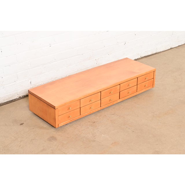 Planner Group Paul McCobb Planner Group Solid Birch Ten-Drawer Jewelry Chest, Newly Refinished For Sale - Image 4 of 11