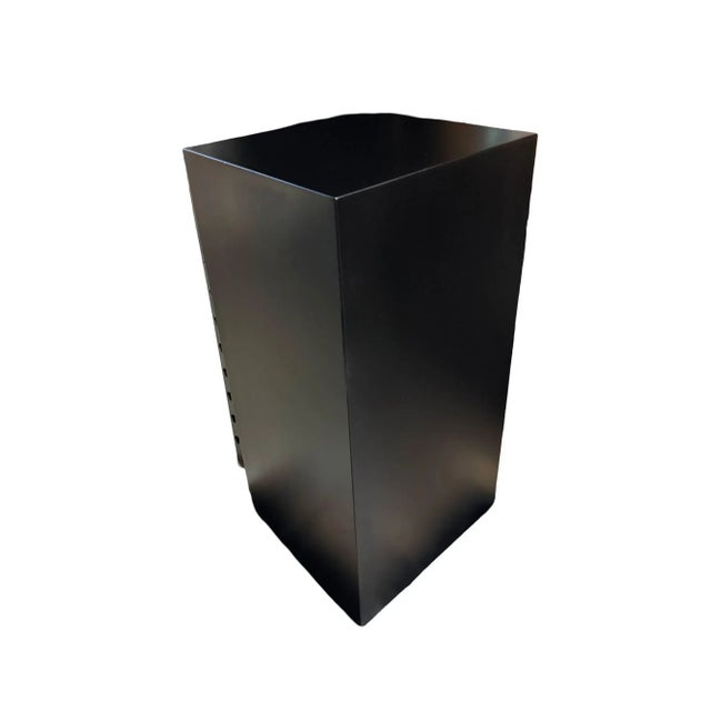 41.5" tall modernist black monolith fiberglass Pedestal table. Available-3