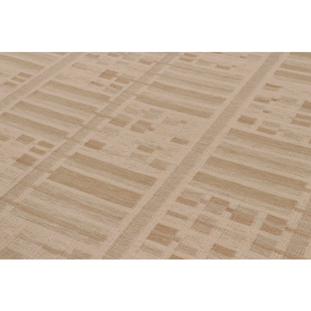 Rug & Kilim Contemporary Art Deco Style Geometric Wool Kilim by Rug & Kilim, India For Sale - Image 4 of 11