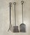 Set of Three Vintage French Country Black Iron Fireplace Tools Plus Poker Tool For Sale - Image 10 of 17