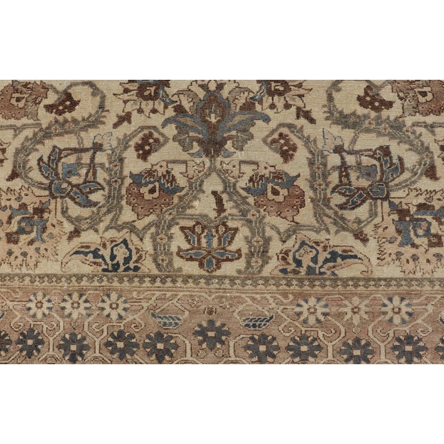 Antique Persian Bakhtiari Rug With Ivory Field and Figural Garden Design For Sale - Image 11 of 15