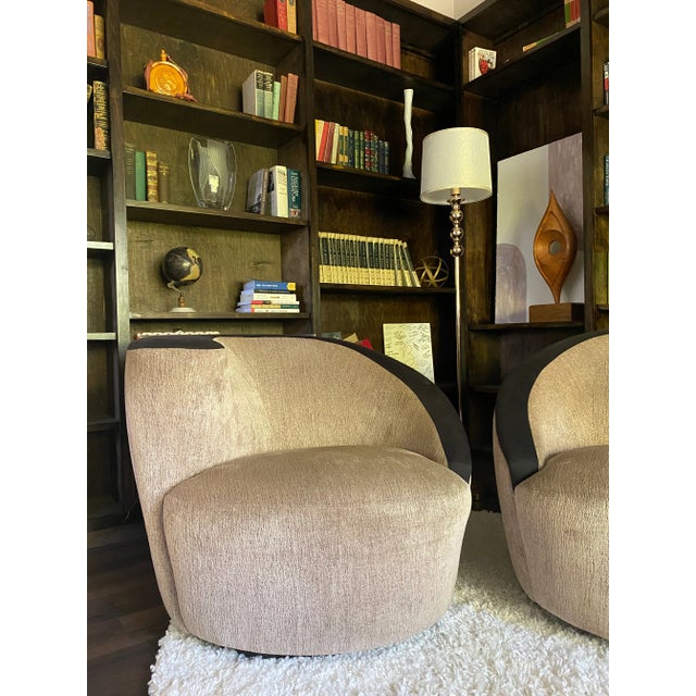 Vladimir Kagan for Weiman "Nautilus" Swivel Chairs - a Pair For Sale In Cleveland - Image 6 of 12