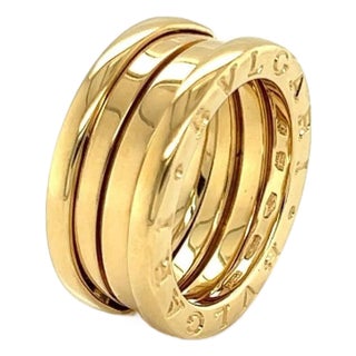 Bvlgari B.zero1 Three-Band Ring in 18k Yellow Gold Size Eu 49 Us 4.5 For Sale